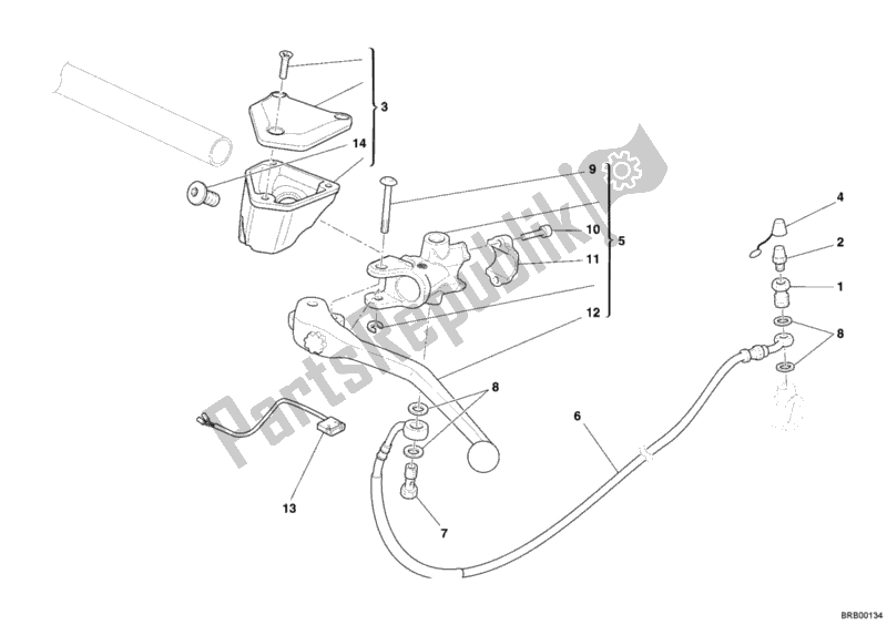 Todas las partes para Cilindro Maestro Del Embrague de Ducati Superbike 999 S AMA Replica 2007